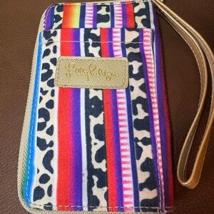 Lily Pulitzer Consuela Western Striped Wristlet Wallet with Key Ring
